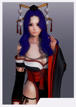 《AI少女》紫色長(zhǎng)發(fā)露肩和服御姐MOD