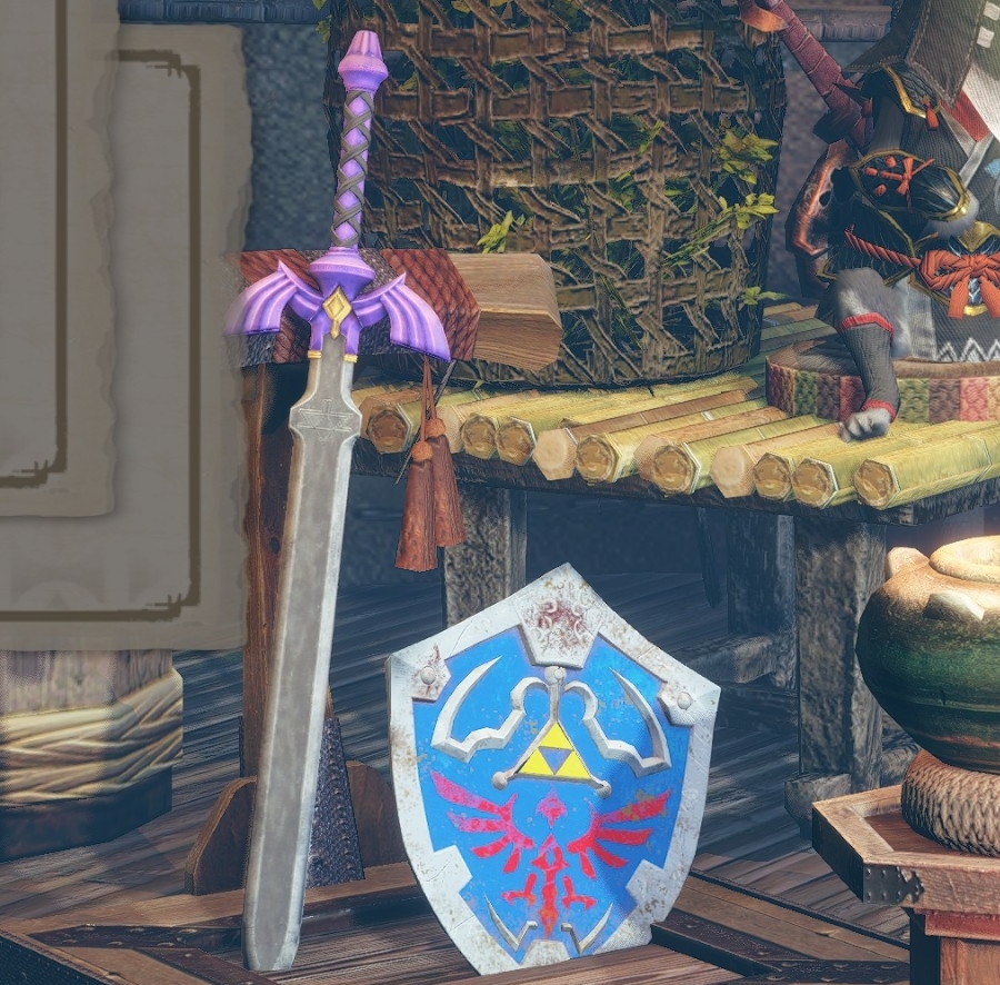 《怪物獵人：崛起》塞爾達大師劍和海拉魯盾牌片手劍MOD