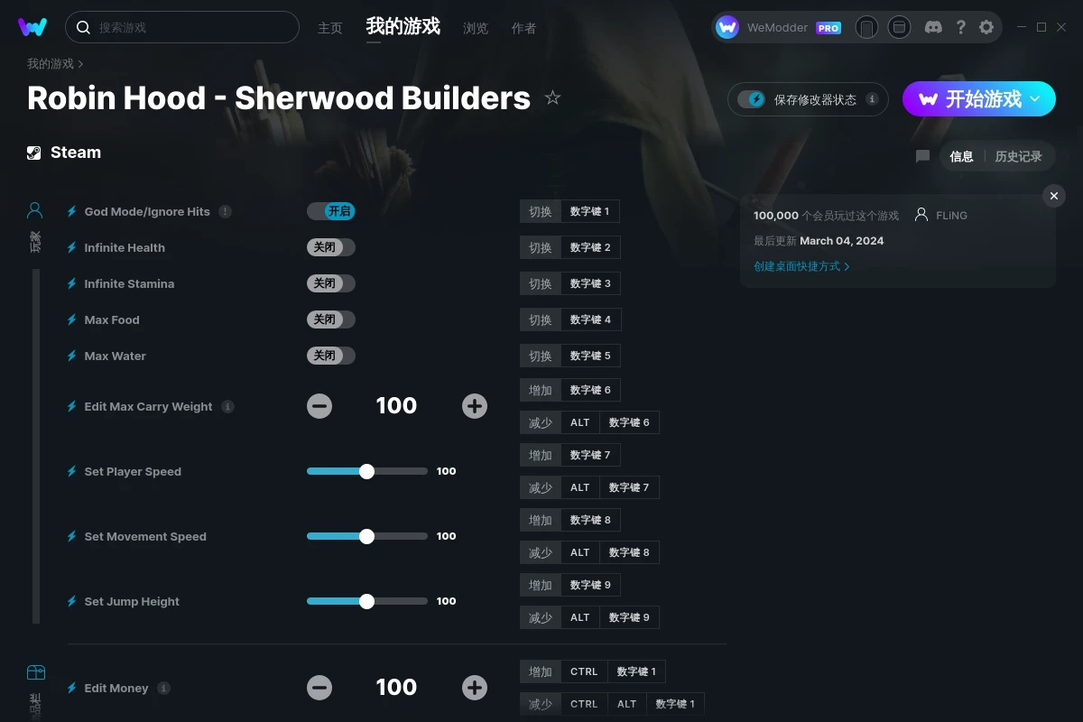 《羅賓漢：舍伍德建設(shè)者》v1.0十九項修改器[FLiNG]
