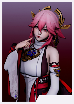 《AI少女》粉色長發(fā)白衣巫女八重神子MOD