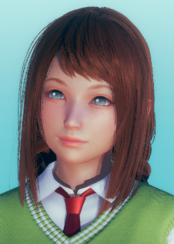 《AI少女》褐色短發(fā)毛衣背心女高中生MOD