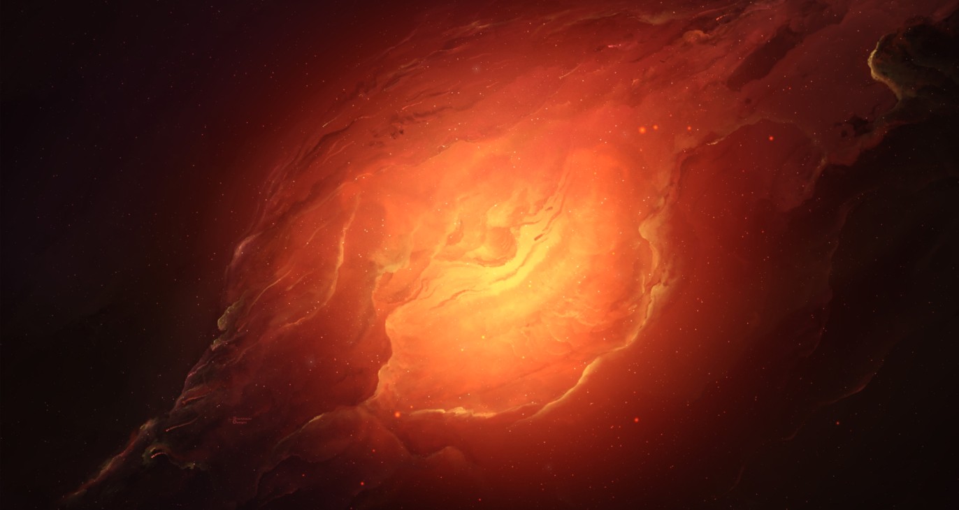 《Wallpaper Engine》橘色的星空之眼動態壁紙