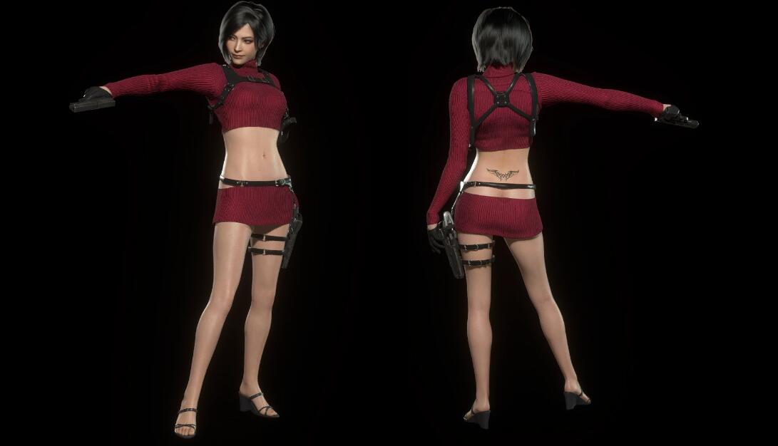 《生化危機4：重制版》艾達露腰迷你裙紋身MOD[正式版]