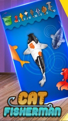 貓咪想捉魚