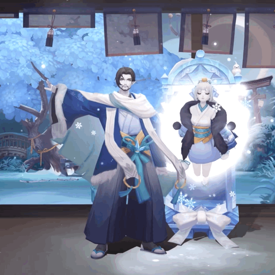 《陰陽師》入殮師皮膚寒英凝雪立繪建模特效欣賞