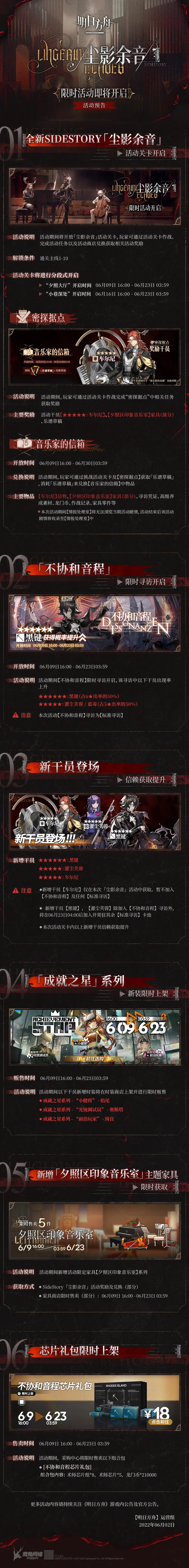 《明日方舟》塵影余音限時活動介紹
