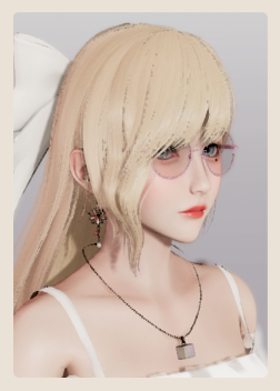 《AI少女》高貴優雅白色連衣裙金發大小姐MOD