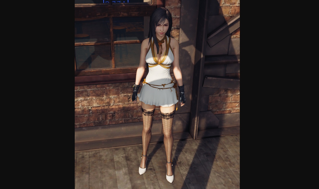 《最終幻想7：重制版》蒂法黑色鏤空絲襪MOD