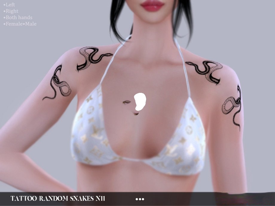 《模擬人生4》蛇形手臂紋身MOD