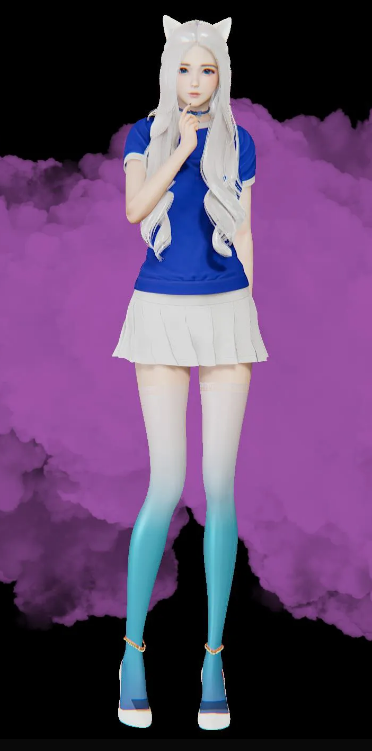 《AI少女》白色貓耳長發小姐姐MOD