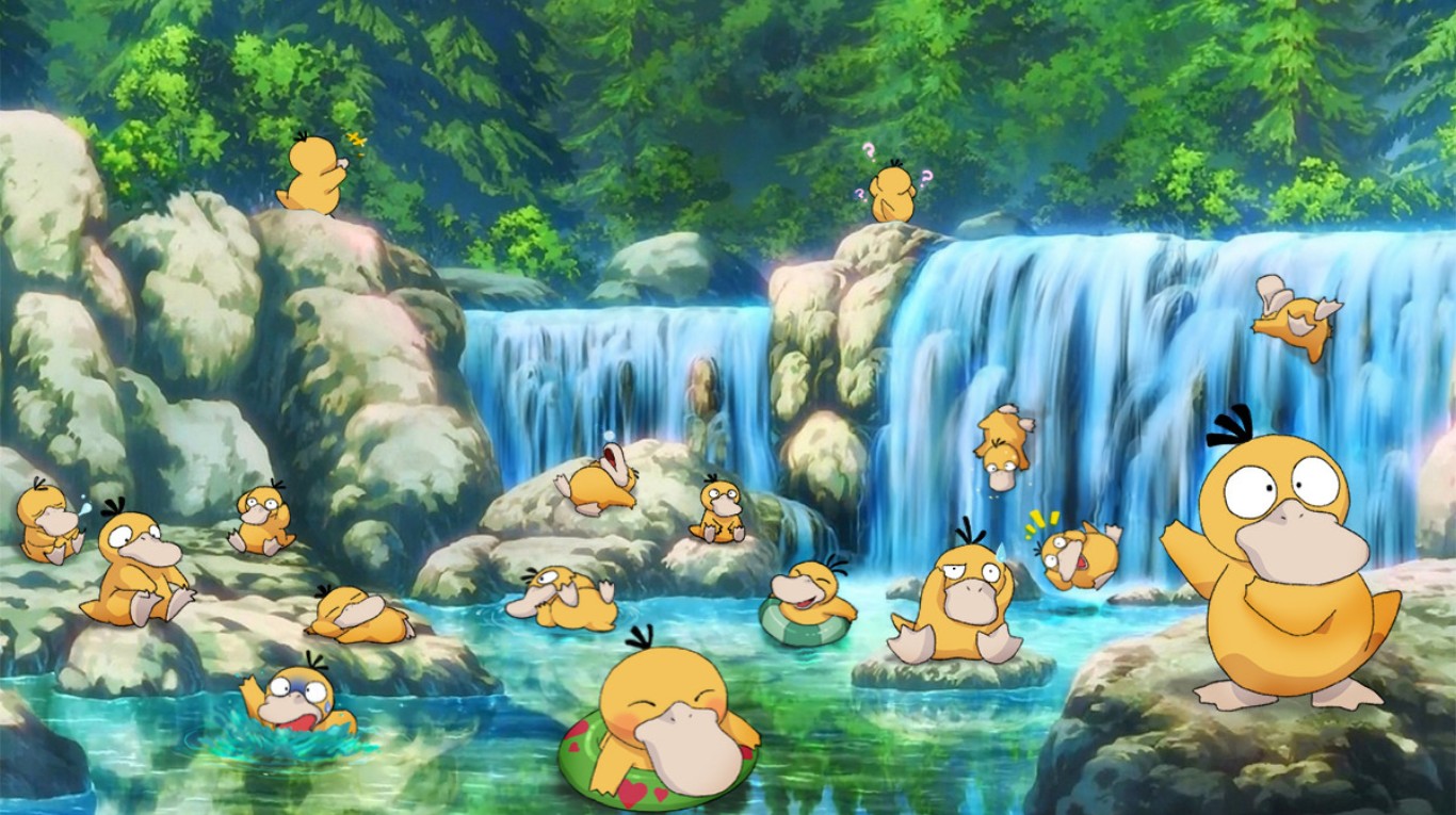 《Wallpaper Engine》山谷中可達鴨們動態壁紙