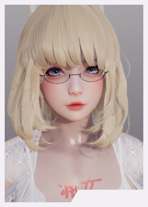 《AI少女》純情金發(fā)反差眼鏡娘MOD