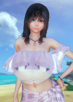 《AI少女》淡紫色花邊泳裝美少女MOD