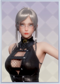 《ROOM Girl》銀發眼鏡黑皮衣小姐姐MOD
