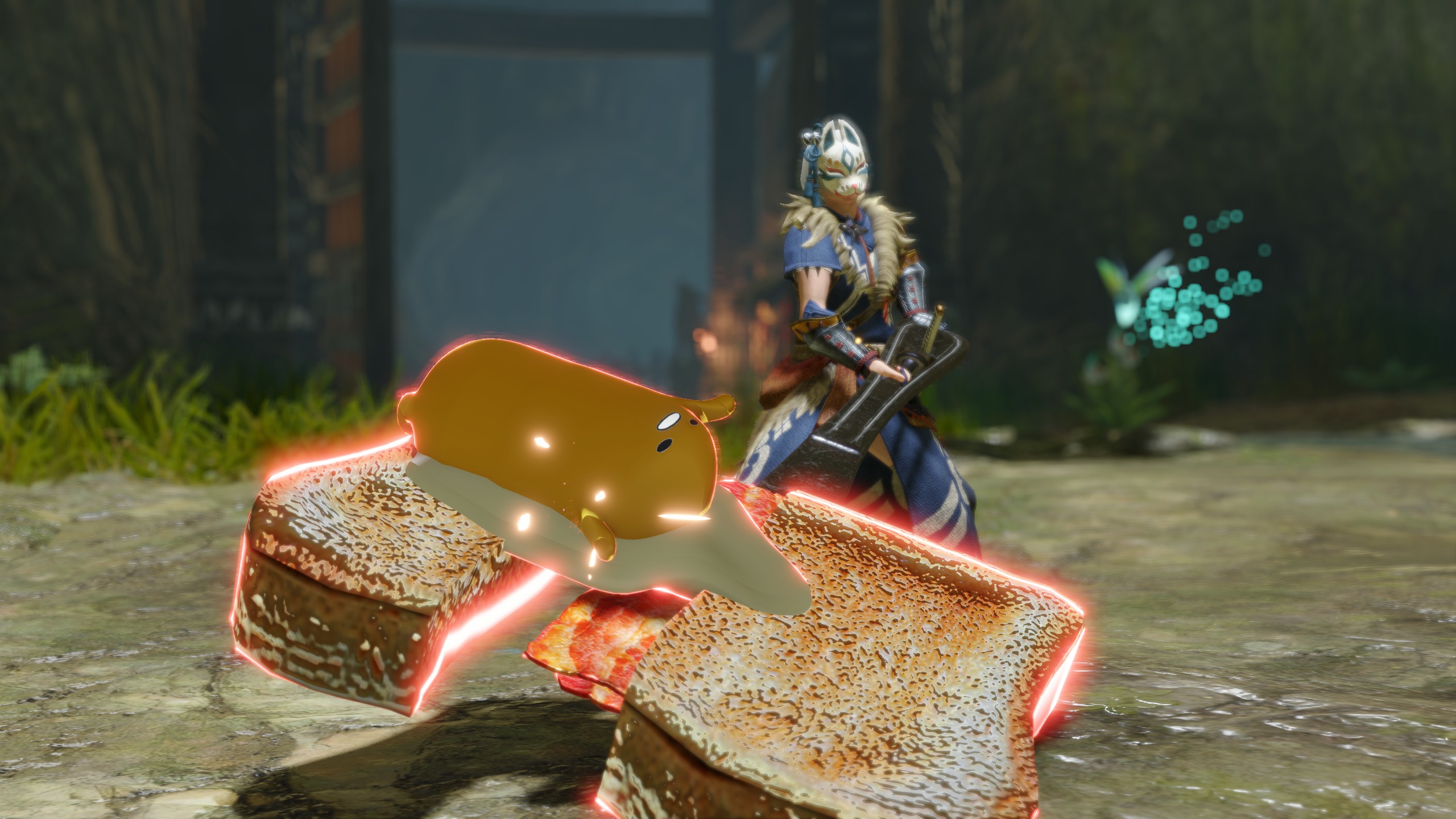 《怪物獵人：崛起》煎蛋面包盾斧MOD