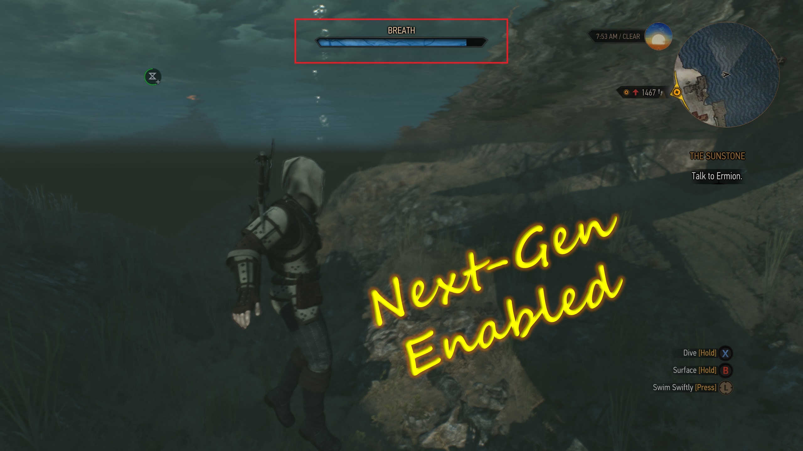 《巫師3次世代版》無限潛水MOD