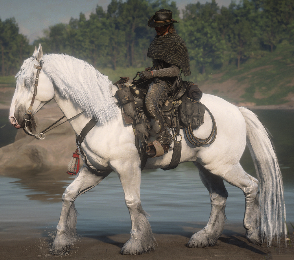 《荒野大鏢客2》新版淺灰色夏爾馬MOD