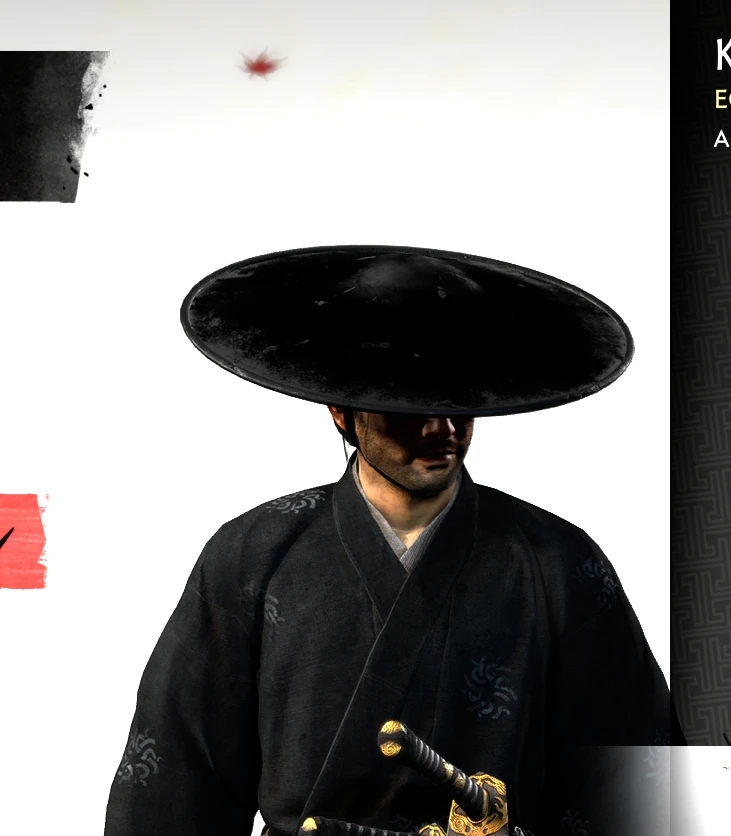 《對馬島之魂：導演剪輯版》劍圣精致的黑色帽子MOD