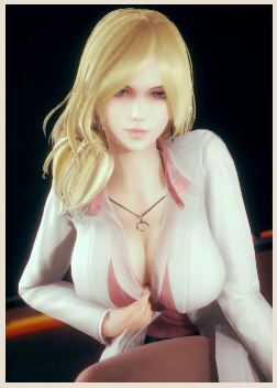 《AI少女》金色卷發(fā)白色低領(lǐng)制服御姐MOD