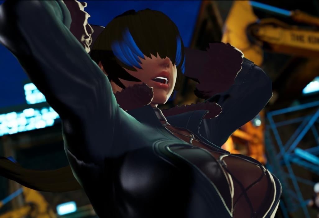 《拳皇15》夏爾米誘人黑皮緊身黑衣形象MOD