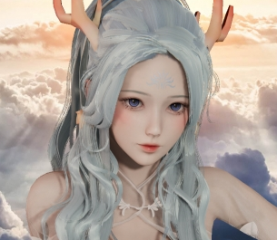 《AI少女》白發鹿角美麗龍女MOD