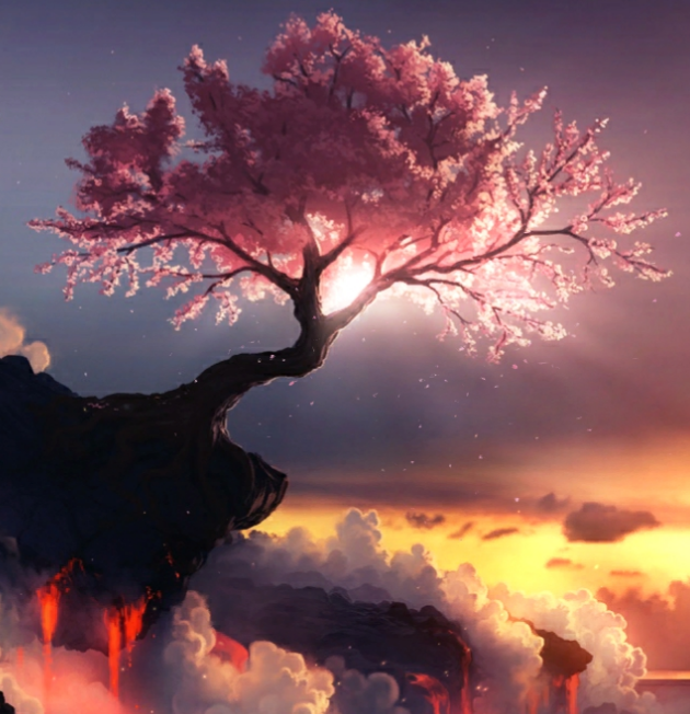 《Wallpaper Engine》煙霧中櫻花樹高清動態壁紙