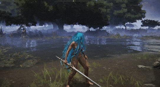 《艾爾登法環》發型27變為藍色蓬松長發MOD