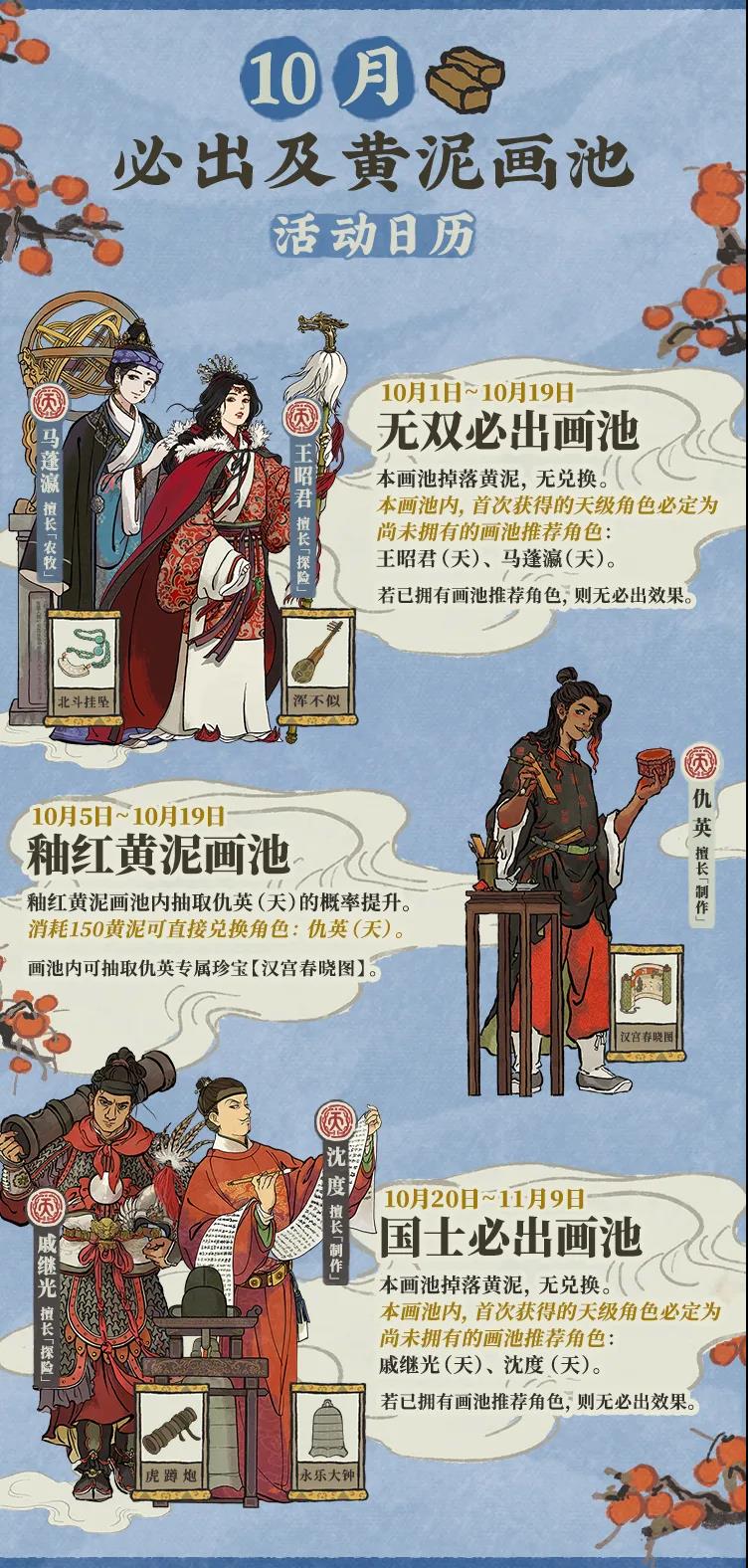 《江南百景圖》十月黃泥畫池活動角色介紹
