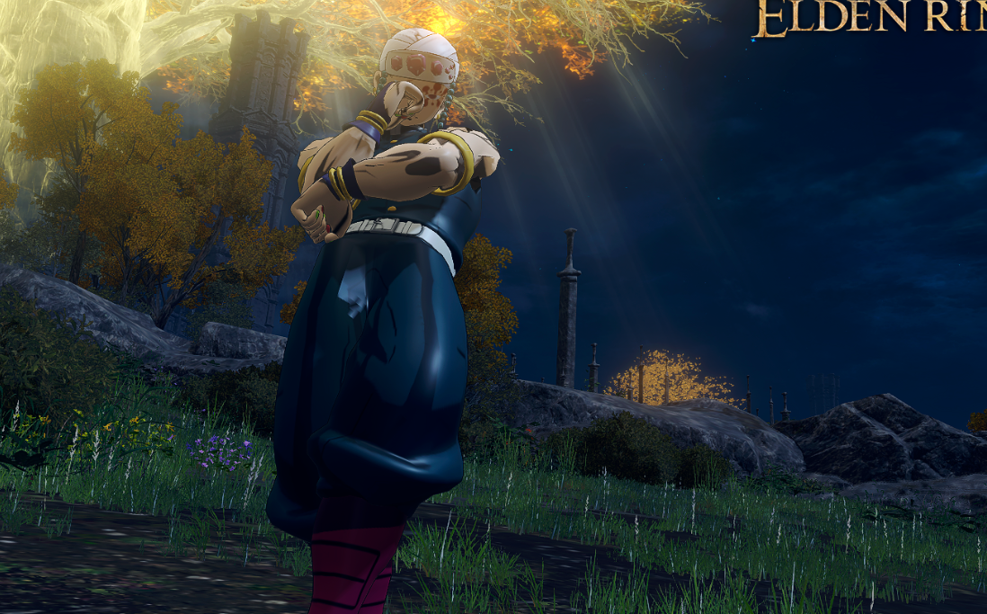《艾爾登法環》鬼滅宇髄天元替換布萊澤套MOD