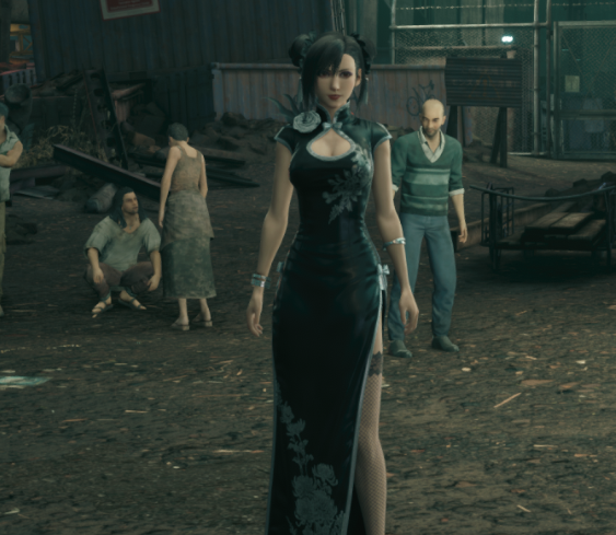 《最終幻想7：重制版》蒂法艷麗黑色旗袍化妝MOD