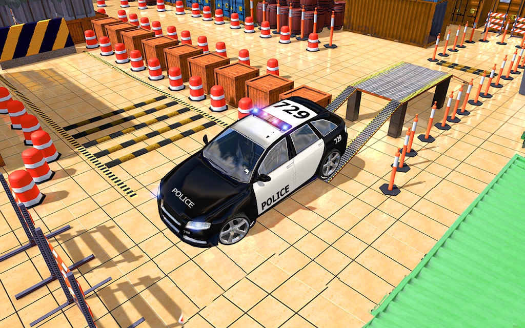 現(xiàn)代警車停車場(chǎng)3D