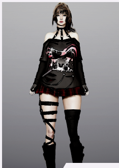 《AI少女》美少女哥特風(fēng)夏季穿搭MOD