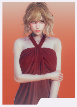 《AI少女》金發紅禮服性感小姐姐MOD