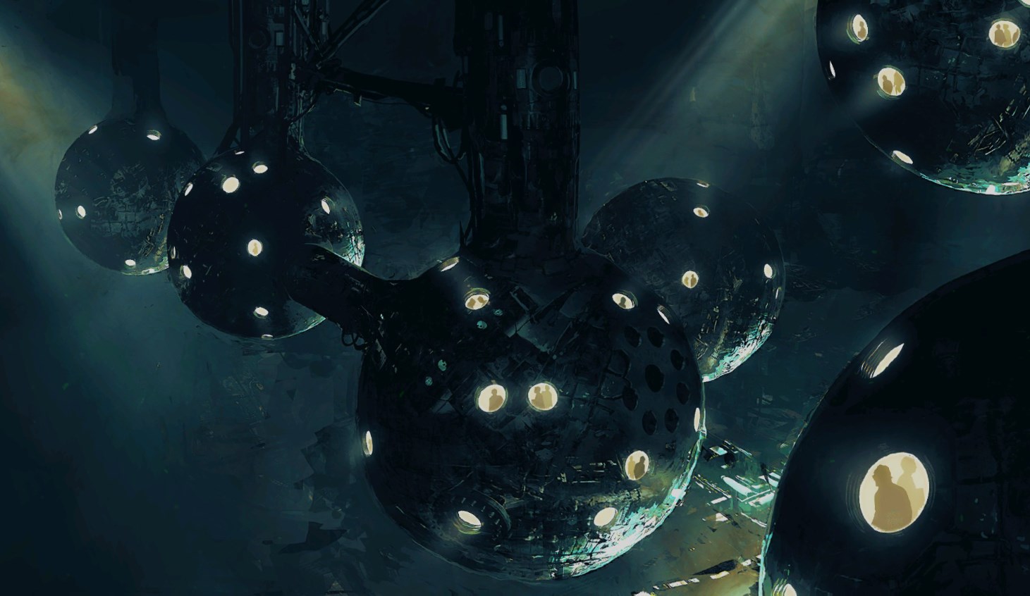 《Wallpaper Engine》深海球體設施群科幻風繪圖動態壁紙