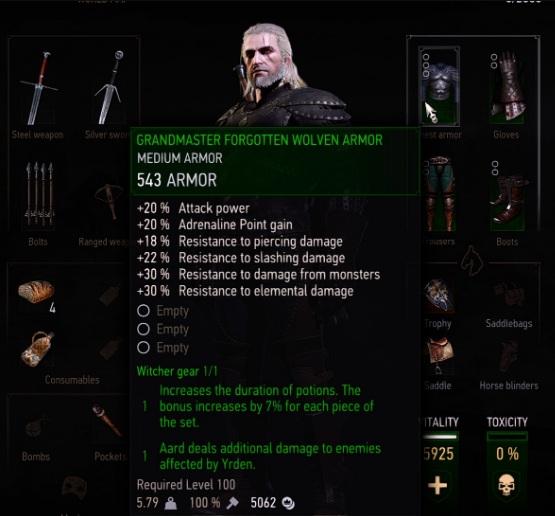 《巫師3次世代版》耐久不減和只需一件裝備激活大師套裝獎勵MOD