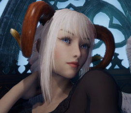 《懲戒魅魔》輕薄黑紗羊角魅魔捏臉MOD