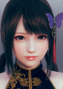 《AI少女》黑色長發(fā)蝴蝶頭飾性感旗袍小姐姐MOD