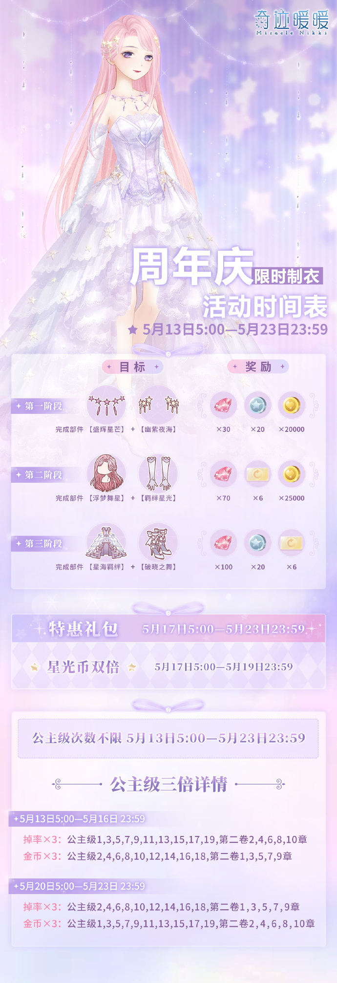 《奇跡暖暖》6周年活動內(nèi)容分享