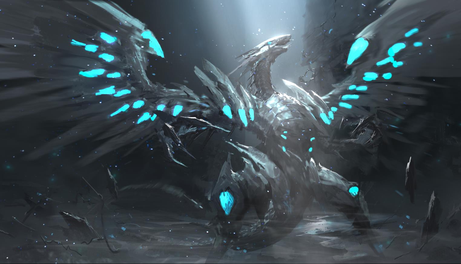 《Wallpaper Engine》游戲王青眼混沌極龍繪圖動態壁紙
