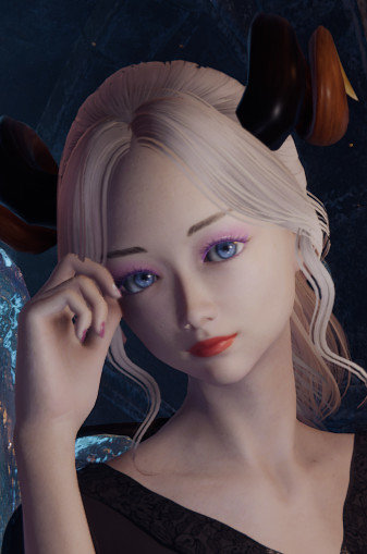 《懲戒魅魔》撥弄銀發(fā)的羊角魅魔捏臉MOD