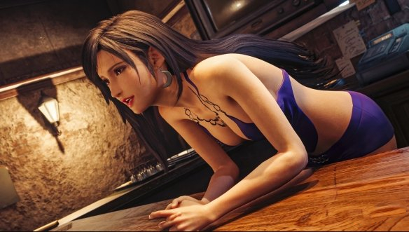 《最終幻想7：重制版》蒂法新款紫色禮服MOD