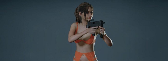 《生化危機2：重制版》克萊爾橙色蕾絲內衣MOD[兼容新版本]