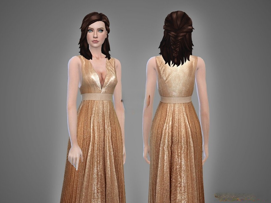 《模擬人生4》女性金色禮服MOD