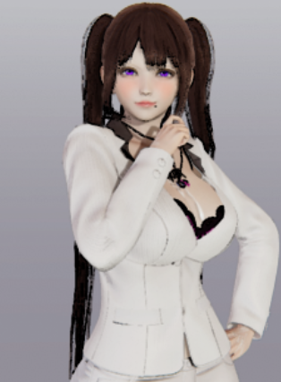 《AI少女》性感紫瞳雙馬尾御姐MOD