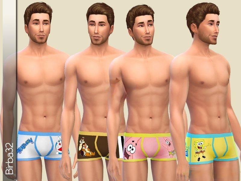 《模擬人生4》卡通男士短褲MOD