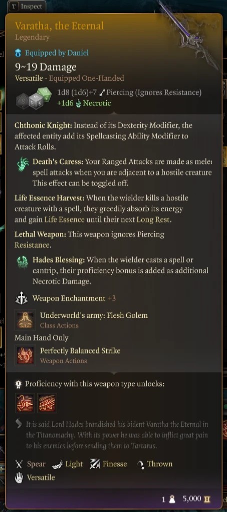 《博德之門3》奧林匹斯的武器MOD