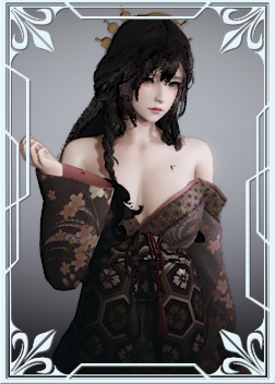 《AI少女》黑色長發古風露肩長裙小姐姐MOD
