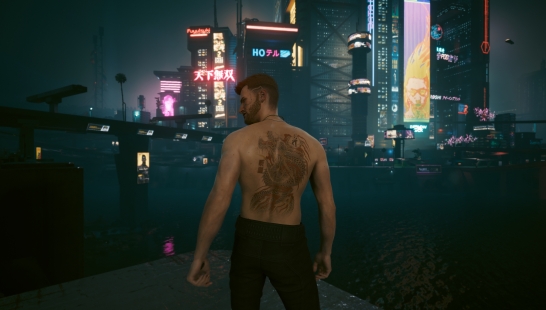 《賽博朋克2077》如龍紋身MOD