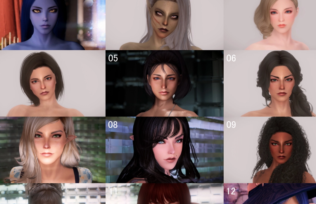 《上古卷軸5：天際重制版》High Poly Head高多邊形頭部MOD