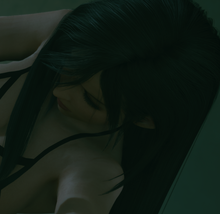 《最終幻想7：重制版》蒂法魅人黑色絲帶連體泳裝MOD